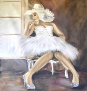 102. Waiting For You - Stefanie (Framed) - Marietjie Viljoen Art