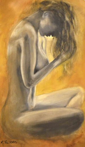 106. Vintage Nude 2 (Print) - Marietjie Viljoen Art