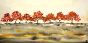 108. Trees In Autumn (Print) - Marietjie Viljoen Art