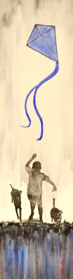 114. Kite Boy - Marietjie Viljoen Art