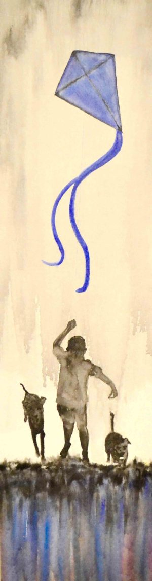 114. Kite Boy (Print) - Marietjie Viljoen Art