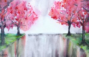 128. Cherry Lane - Marietjie Viljoen Art