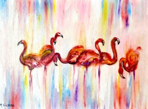 146. Pelican Family (Print) - Marietjie Viljoen Art