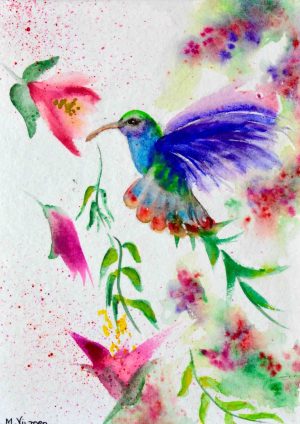 149. Sunbird In Colour (Print) - Marietjie Viljoen Art