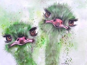 170. Frieda And Frikkie (Print) - Marietjie Viljoen Art