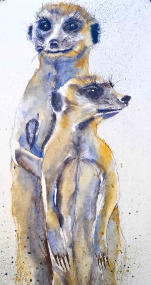 174. Peanut And Krummel (Print) - Marietjie Viljoen Art