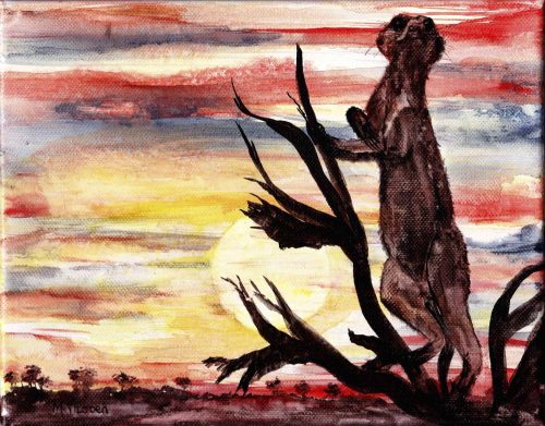 192. Shaka At Sunset - Marietjie Viljoen Art