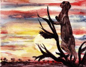 192. Shaka At Sunset (Print) - Marietjie Viljoen Art
