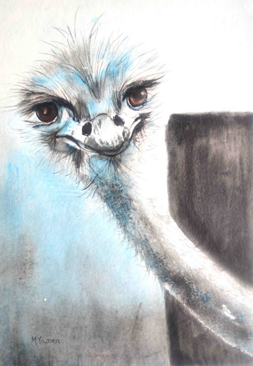 199. Pencil Neck (Print) - Marietjie Viljoen Art