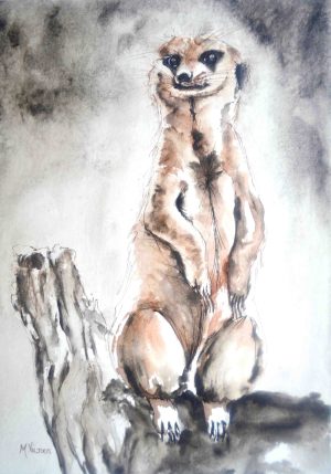 201. Grandpa Meverick (Print) - Marietjie Viljoen Art