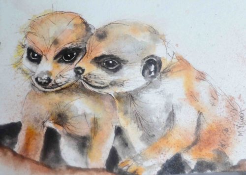 207. Mila En Liam (Print) - Marietjie Viljoen Art