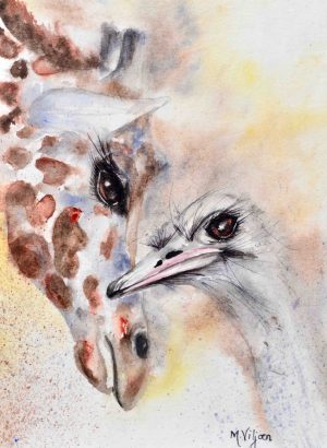 240. Sheila And Sandy (Print) - Marietjie Viljoen Art