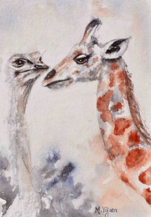 241. Shorty And Sandy (Print) - Marietjie Viljoen Art
