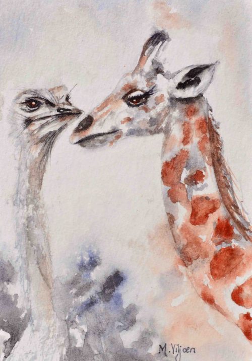 241. Shorty And Sandy (Print) - Marietjie Viljoen Art
