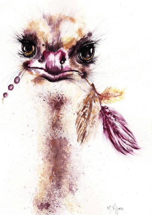 252. Feather (Print) - Marietjie Viljoen Art