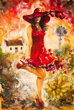 30. Plaas Meisie (Print) - Marietjie Viljoen Art
