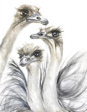 313. Dad and the Twins - Marietjie Viljoen Art