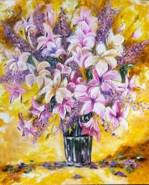 62. Lillies for Lola (Print) - Marietjie Viljoen Art