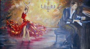 73. Piano Man (Print) - Marietjie Viljoen Art