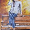 74. Piano Girl (Print) - Marietjie Viljoen Art