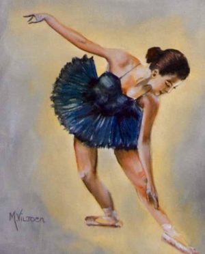 75. Tiny Dancer In Blue Collection (Print) - Marietjie Viljoen Art