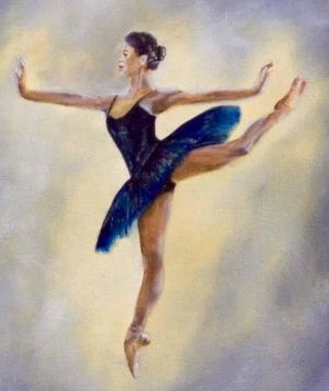75. Tiny Dancer In Blue Collection (Print) - Marietjie Viljoen Art