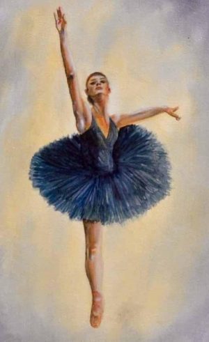 75. Tiny Dancer In Blue Collection (Print) - Marietjie Viljoen Art