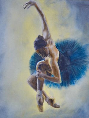 75. Tiny Dancer In Blue Collection (Print) - Marietjie Viljoen Art
