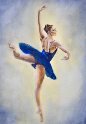 75. Tiny Dancer In Blue Collection (Print) - Marietjie Viljoen Art