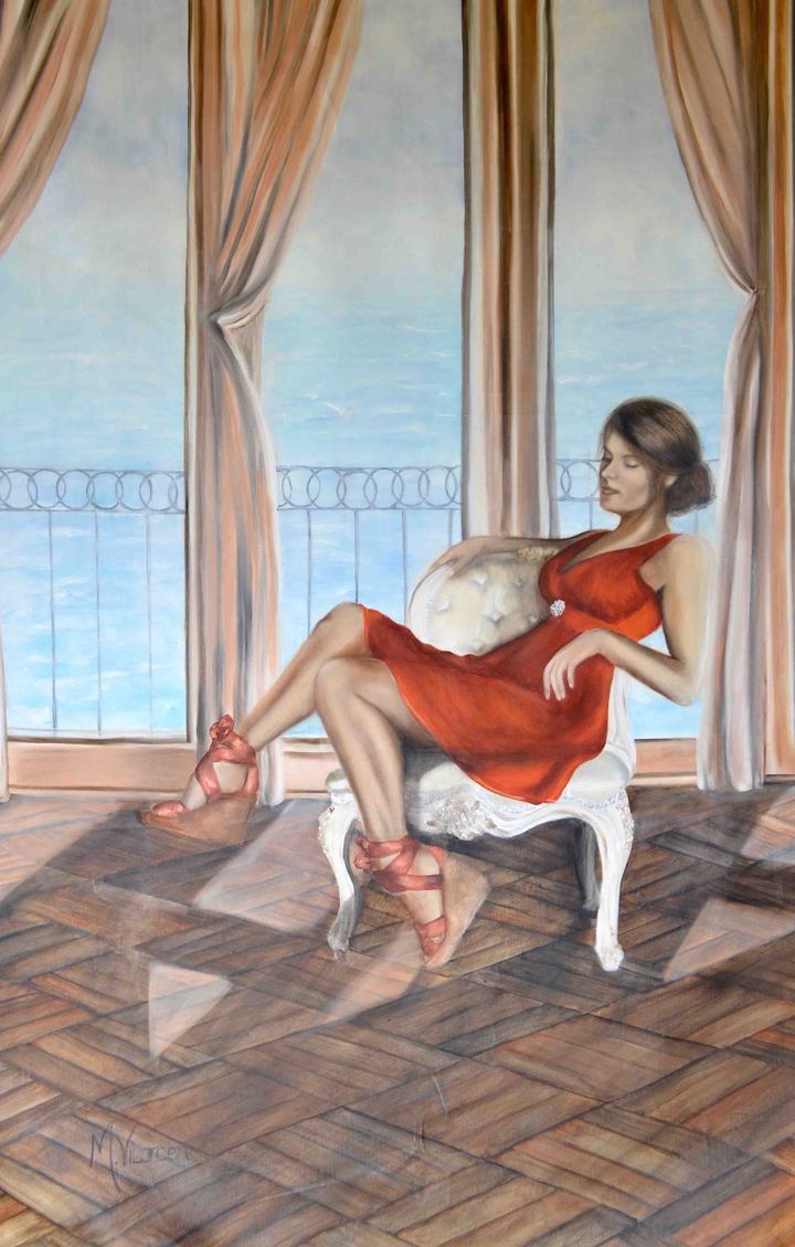 82. At My Beach House (Print) - Marietjie Viljoen Art