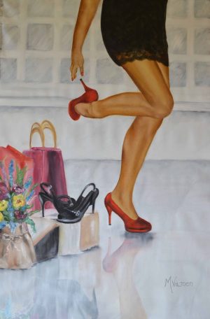 83. Going Shopping - Esmarie (Print) - Marietjie Viljoen Art