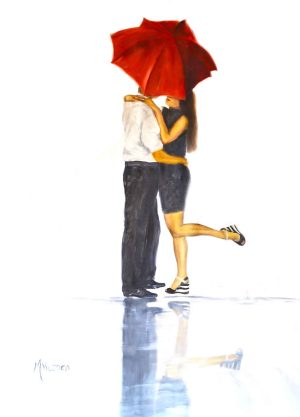 87. Under My Umbrella - Jay-See & Esmarie (Print) - Marietjie Viljoen Art