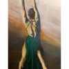 11. Green Dress Dancer 1 (Print) - Marietjie Viljoen Art