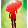 17. Red Umbrella Girl (Print) - Marietjie Viljoen Art