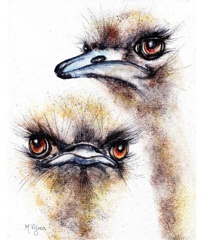 260. Ilene And Imke (Print) - Marietjie Viljoen Art