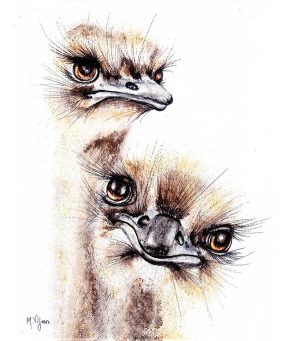 261. Ina And Elloise (Print) - Marietjie Viljoen Art