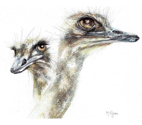 272. Zethu And Zhara (Print) - Marietjie Viljoen Art